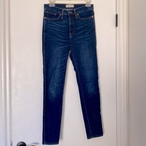 Madewell 10” high rise skinny jeans size 26